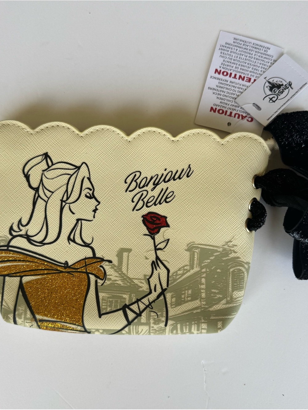 Disney Epcot World Showcase France Beauty & the Beast Bonjour Belle Makeup Bag